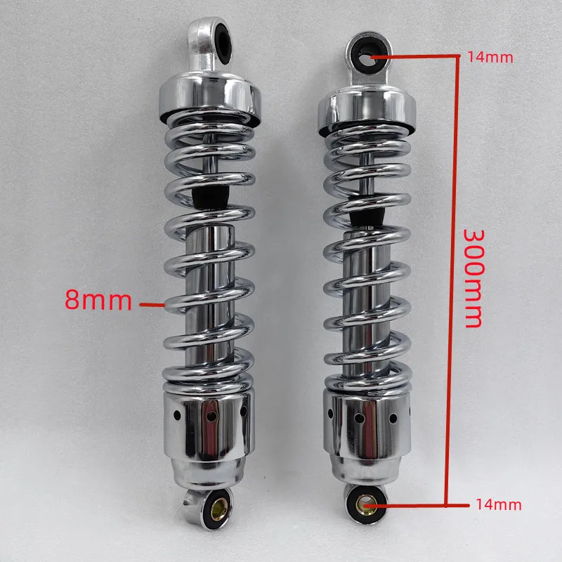 

8 мм пружина 265 300 мм мотоциклетный амортизатор для Harley Honda Rebel CMX 250 CA125 CA250 Shadow1100 VT1100 VT750 Ace750 DLX750