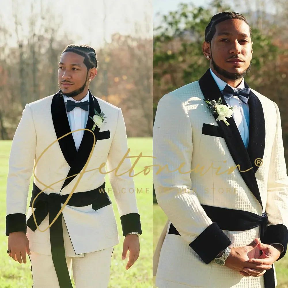 

Мужские костюмы для жениха, мужское свадебное платье, жакет и брюки, комплект из 2 предметов, свадебные костюмы для мужчин, мужской костюм