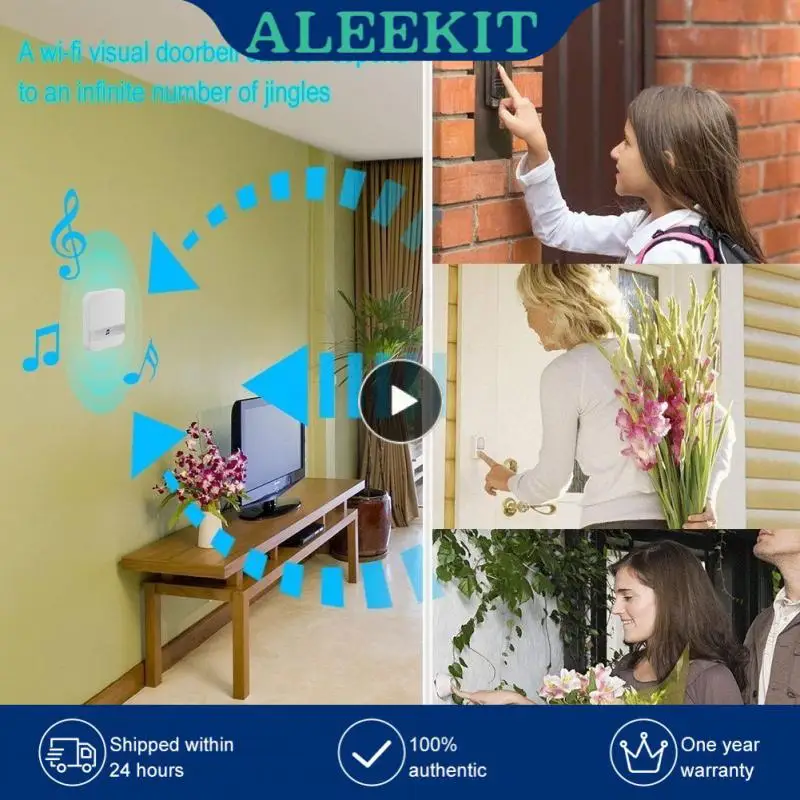 

1~8PCS 433MHz Wireless Wifi Smart Video Doorbell Chime Music Receiver Home Security Indoor Intercom Door Bell Receiver 10-110dB