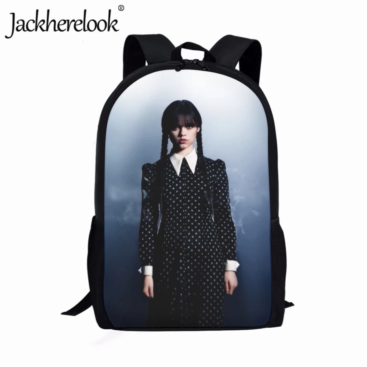 Jackherelook Wednesday Addams Backpack for Teenager Children School Bags Girls Laptop Bag Youth Student School Backpacks Bookbag