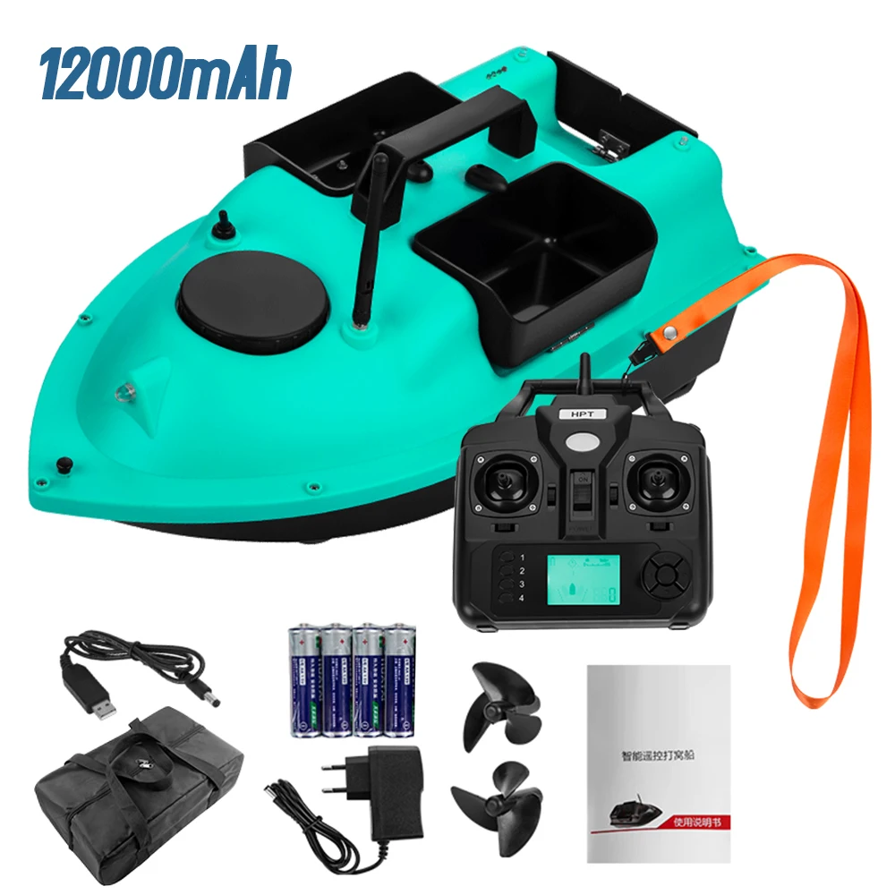 Professional GPS Fishing Bait Boat 500M Remote Control Automatic Bait Boat with 3 Bait Containers Fish Finder Feeder RC Boat