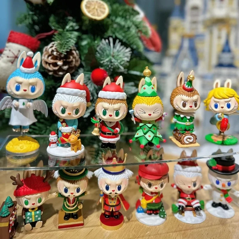 Новая серия Labubu Box слепая коробка загадочная Kawaii модель рождественской атмосферы