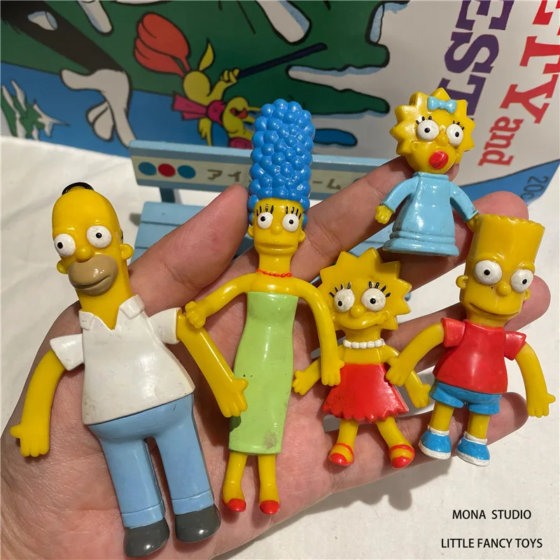 

Мультяшные игрушки из фильма «Симпсоны», фигурки героев семьи, орнамент, модель, Симпсоны, украшение, аниме подарки, милые детские куклы, игр...