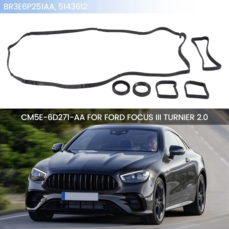Комплект прокладок крышки клапана двигателя Черный ABS для Ford Focus III Turnier 2 0 BR3E6P251AA