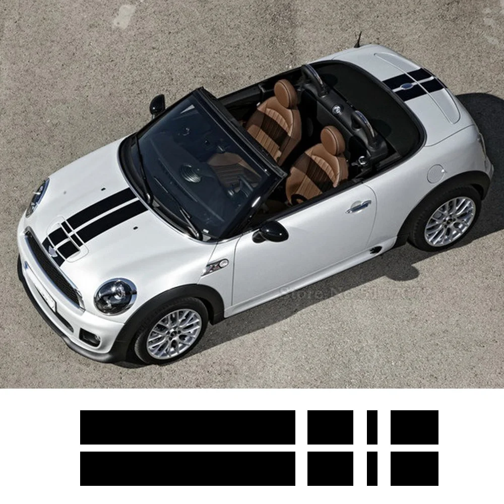 

Виниловые наклейки на капот автомобиля, для крыши, багажника, двери, аксессуары для MINI Cooper Coupe R58 Cabrio R57 Roadster R59 JCW