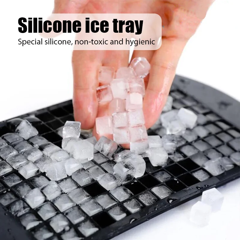 

Food Grade 160 Cavity Silicone Bar Ice Cube Tray Mini Ice Cubes Small Square Mold Ice Maker Kitchen