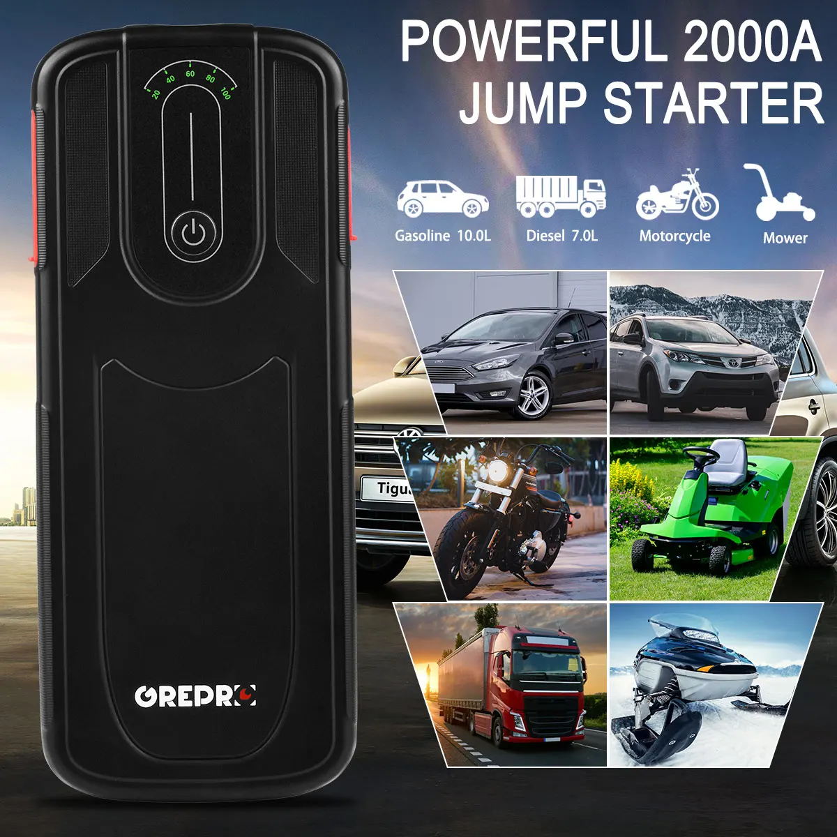 Автомобильное пусковое устройство Asperx бустер аварийное зарядное для