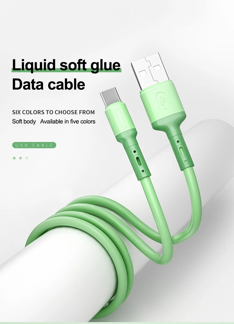 

Кабель для быстрой зарядки, 3 А, кабель типа C для Samsung S20, кабель для передачи данных из жидкого силикона, кабель USB C для Huawei P40 Pro, Xiaomi 11 POCO F3