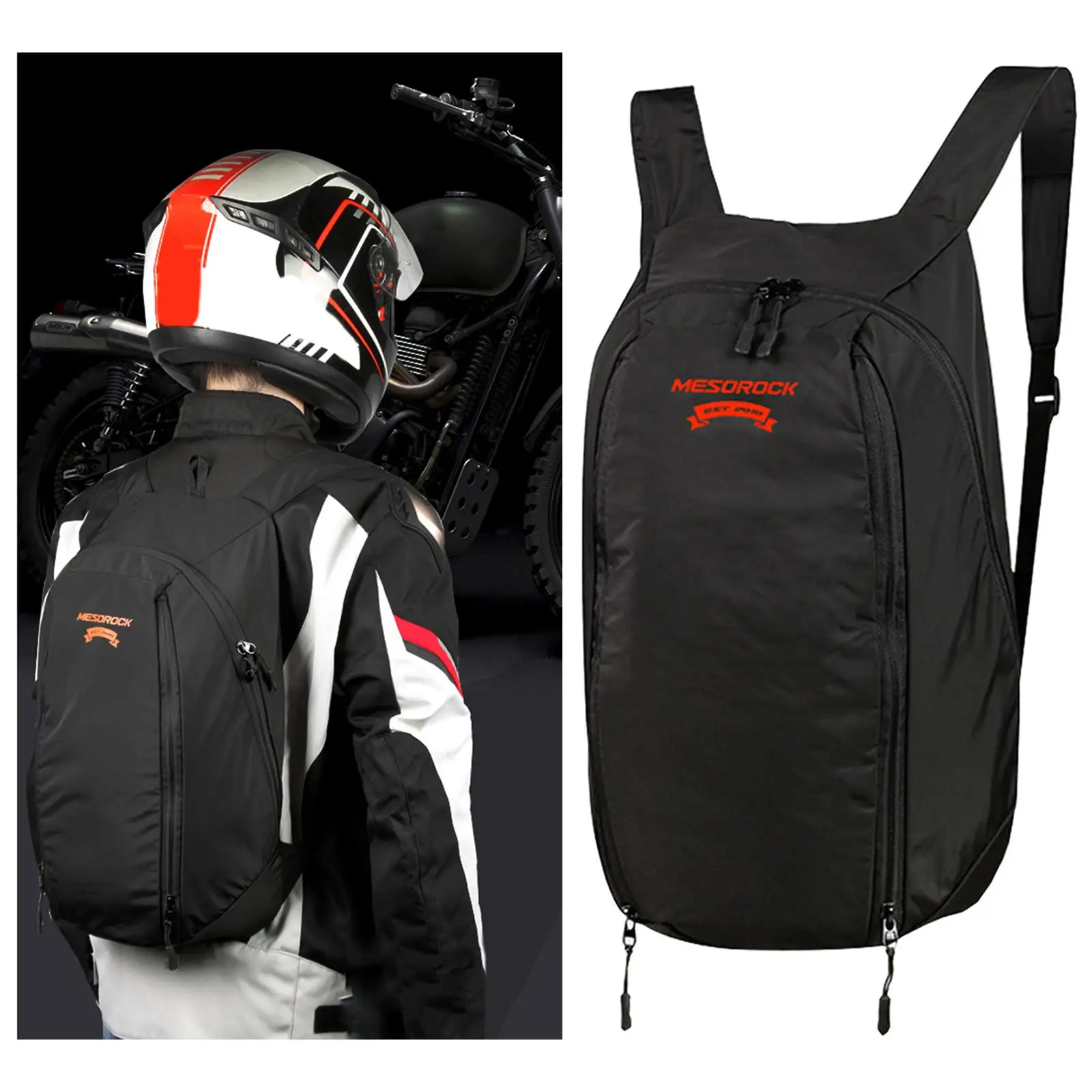 

Motorcycle Backpack Tail Bag Bike Backpack Large Capacity Helmet Backpack Fit for Cycling Camping Travel Motorcycle Riding Men