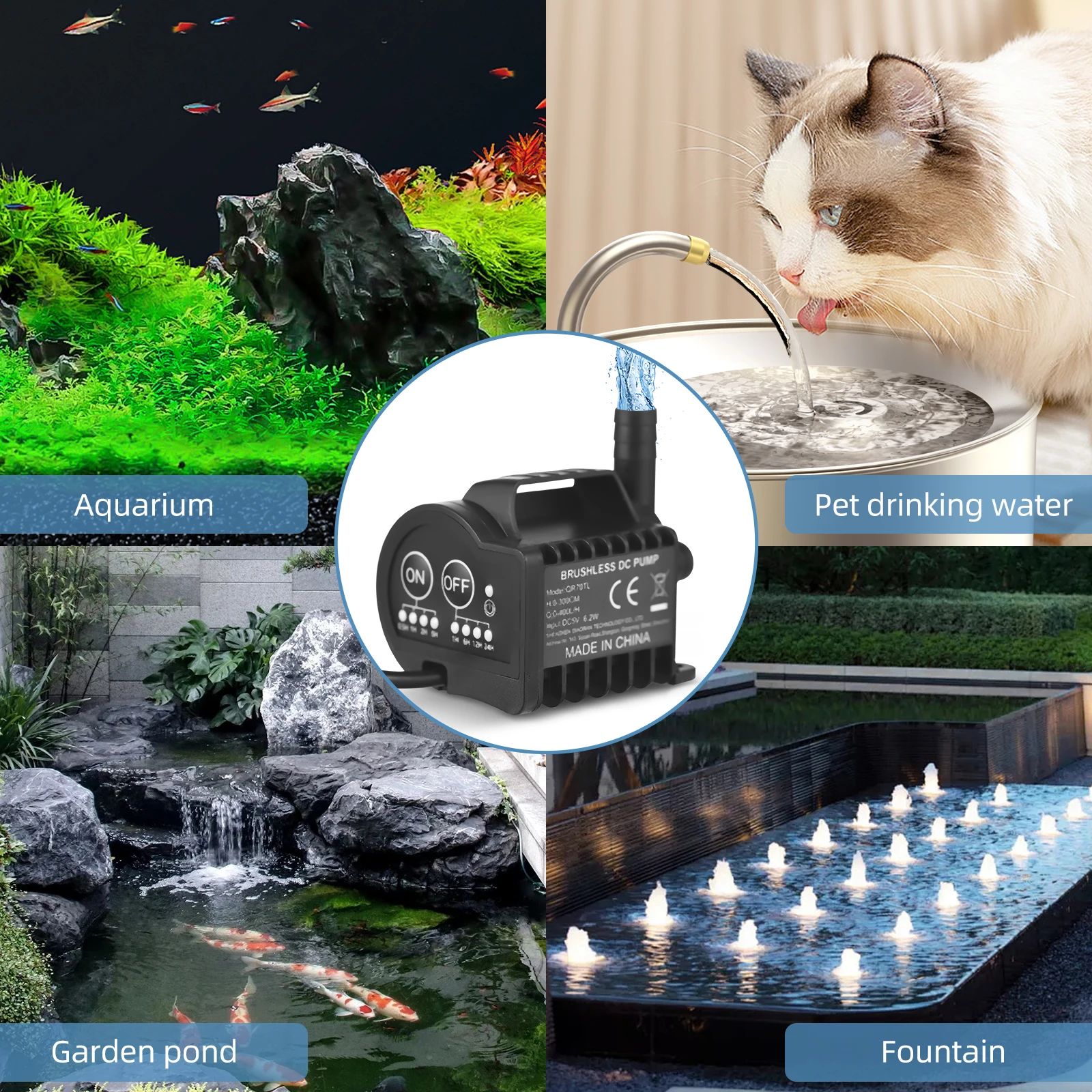 Водяной мини-насос 5 в с 4 режимами включения/выключения функцией ускорения и