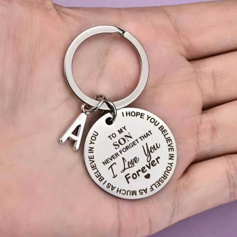 Круглый брендовый брелок для ключей TO MY Son кулон с буквами A-Z 26 аксессуар
