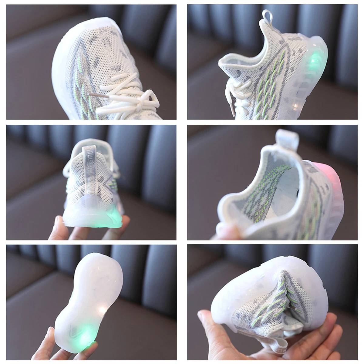 Детские светящиеся кроссовки унисекс дышащая и износостойкая обувь с подсветкой