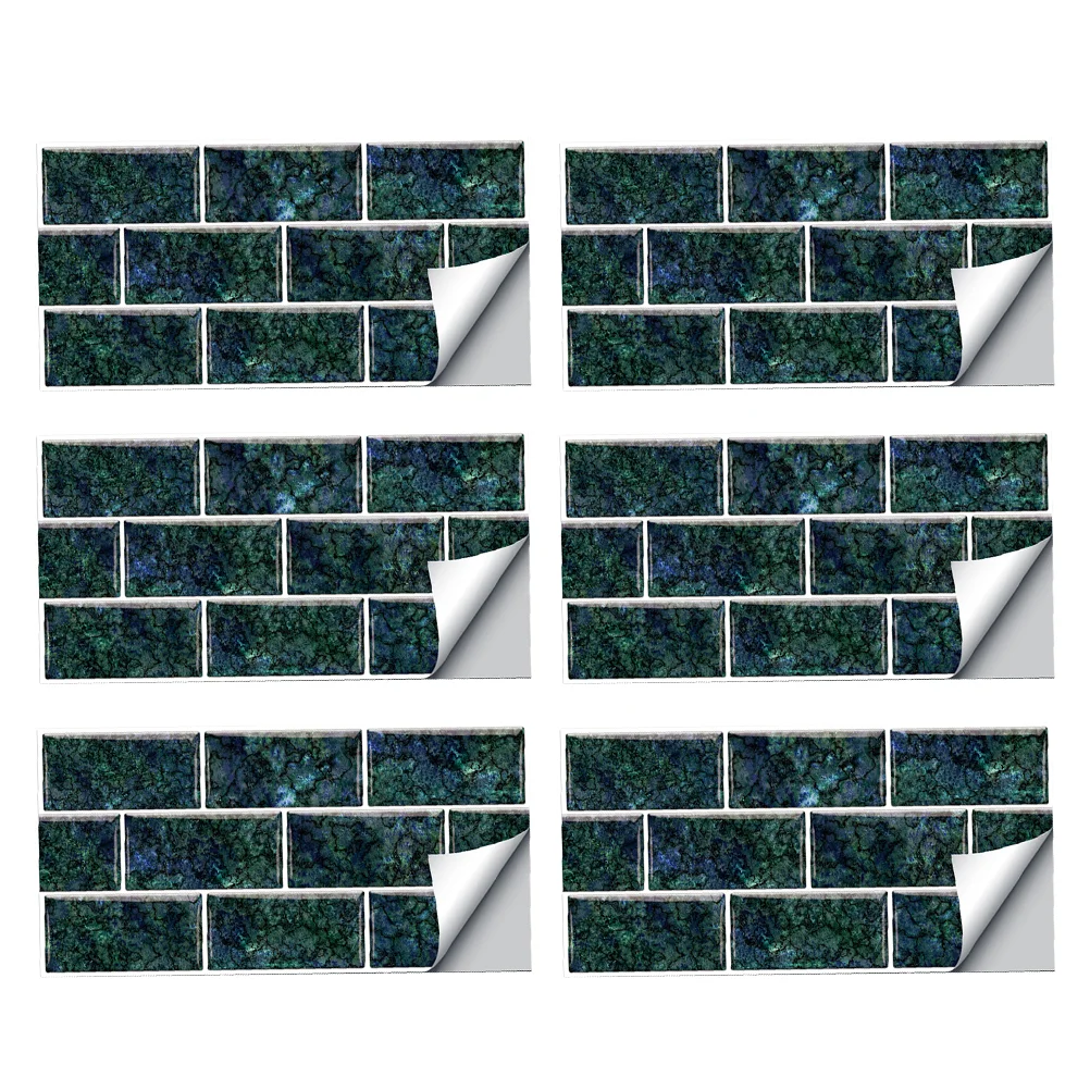 

6pcs Self-Adhesive Wall Protector Wallpaper Household Kitchen Oil-Proof Sticker