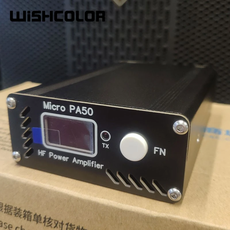 

Wishcolor HamGeek PA50 50W усилитель мощности HF Micro PA50 3,5 MHz-28,5 MHz с OLED-дисплеем 0,96"
