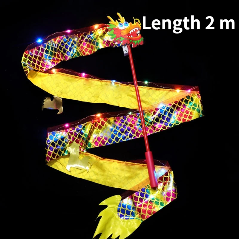 

Luminous Dragon Ribbon Dance Lantern Chinese New Year lights Spring Festival Party Props Kid Toys Gift neon party decoration