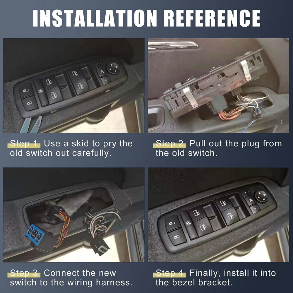 

Power Glass Switch Car Glass Switch 18 Pins 1pc 84820-97504 Black Brand New Plastic 13.3x6.5x4.2cm For Daihatsu