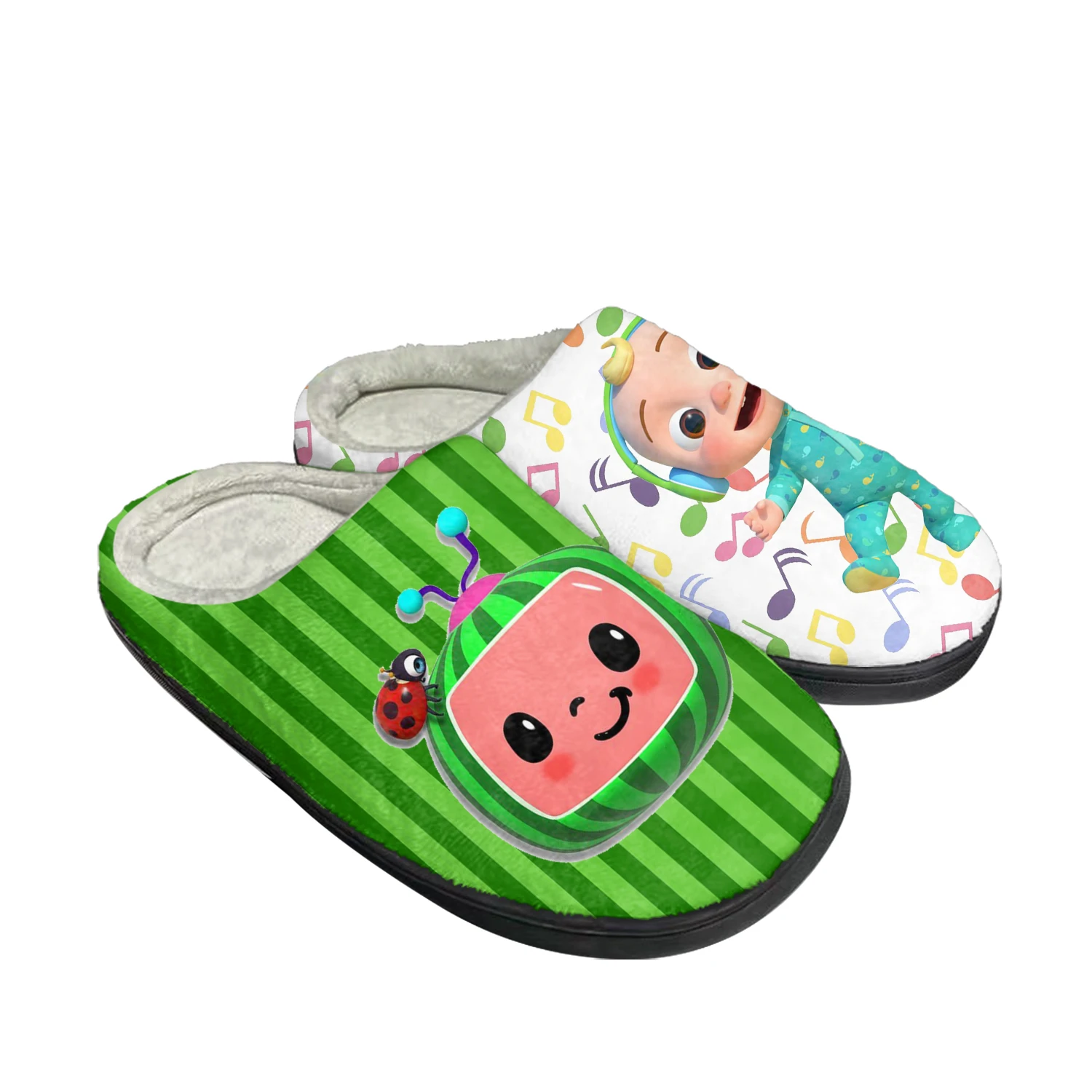 

JJ Baby Melon Home Cotton Slippers High Quality Mens Womens Plush Bedroom Casual Keep Warm Shoes Customized Thermal Slipper