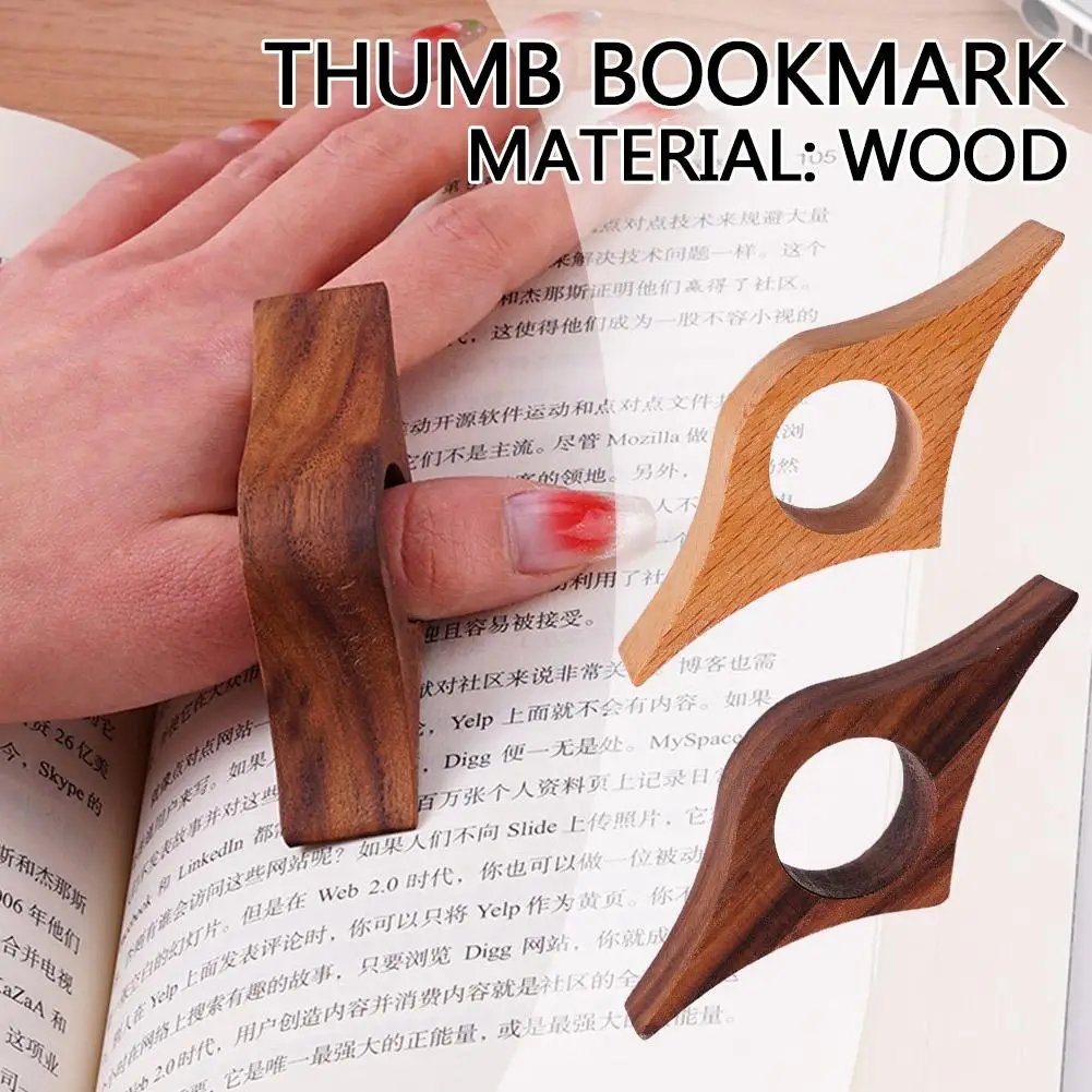 

Reading Finger Thumb Bookshelf Wooden Gifts Reading Supplies Handmade Art Wood Solid Accompanying Creative Accompanyin O9R0