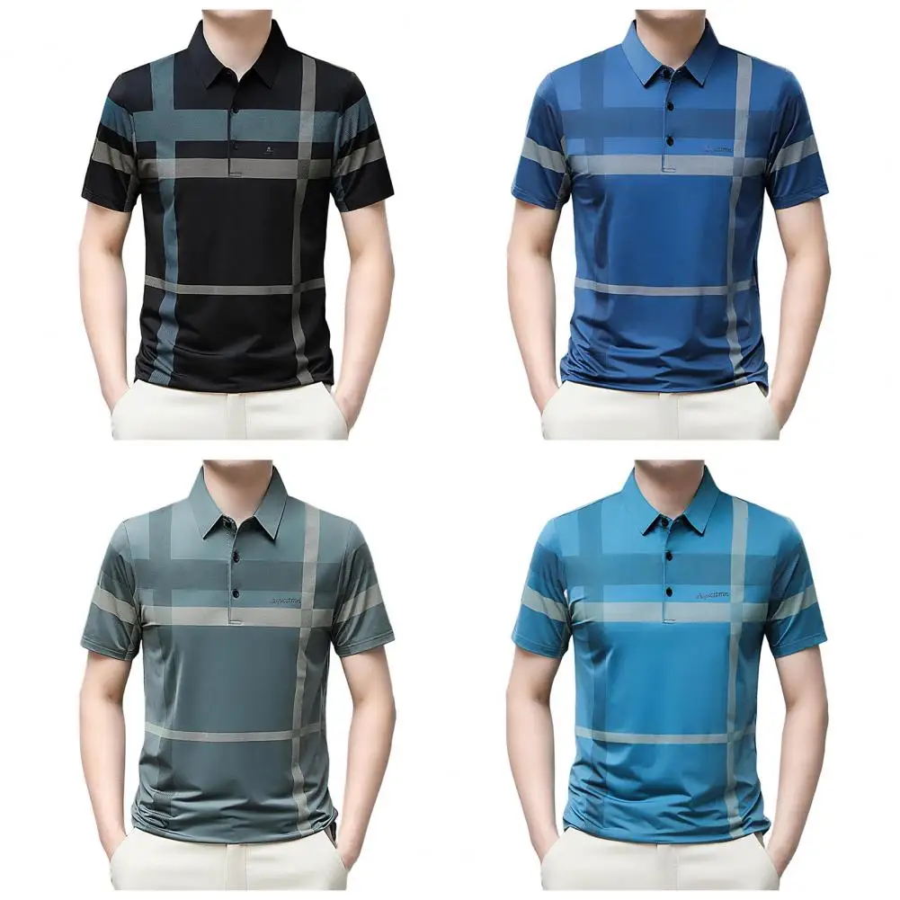 

Fashion Men Shirt Lightweight Business Shirt Sweat Absorbent Business Shirt Top Men Costume All Match