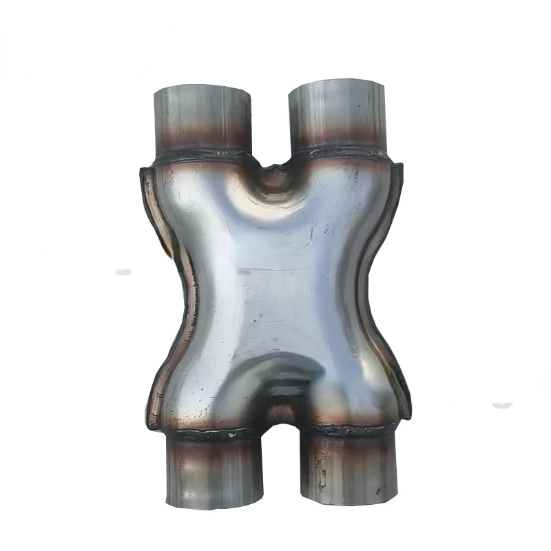 

exhaust accessories Universal Crossover X Pipe Dual 2" to 3.0" In/Out Stainless Steel Muffler Exhaust Tip