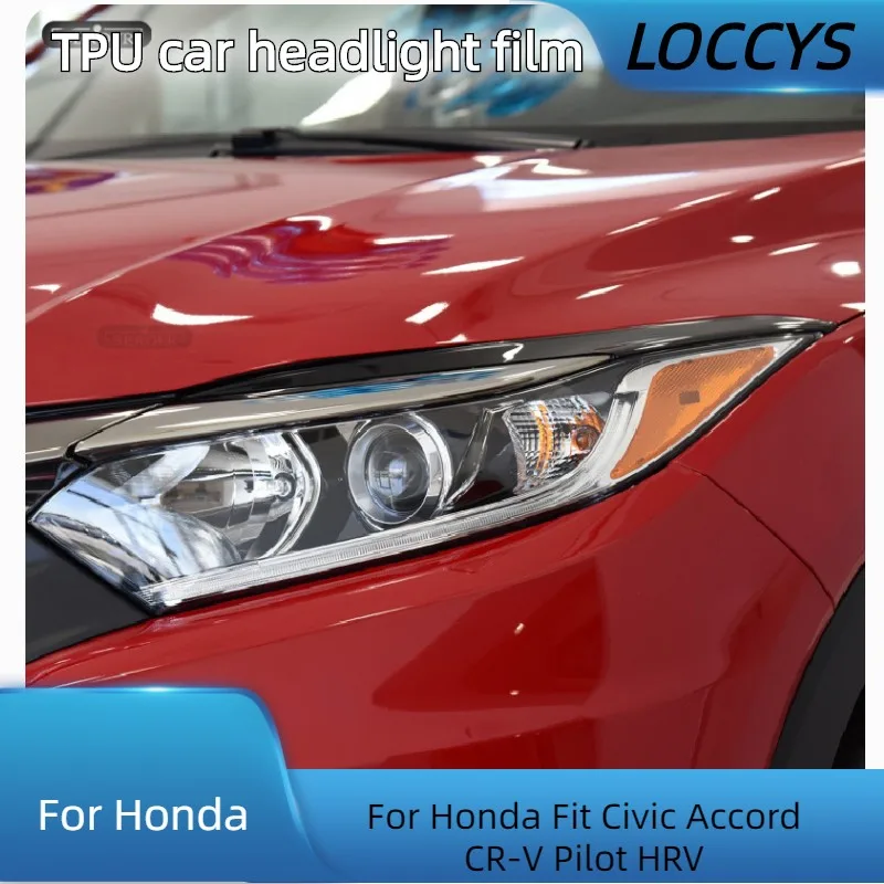

For Honda Fit Civic Accord CR-V Pilot HRV Car Headlight Protective Film Front Light Transparent TPU Sticker Accessories