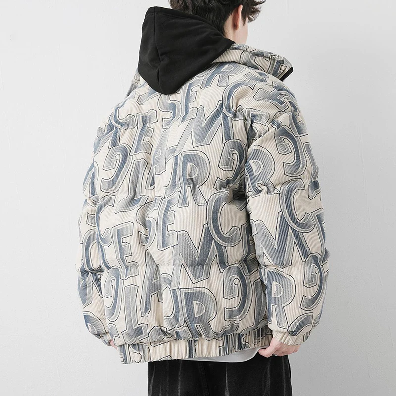 Corduroy Padded JacketMen's Winter Jacket Winter Cotton Padded Jacket Thickened Cotton Clothing Loose Tide Brand Casual Clothing