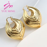 golden fashion earrings for women hoop earrings dubai french gold plated large earrings for lady