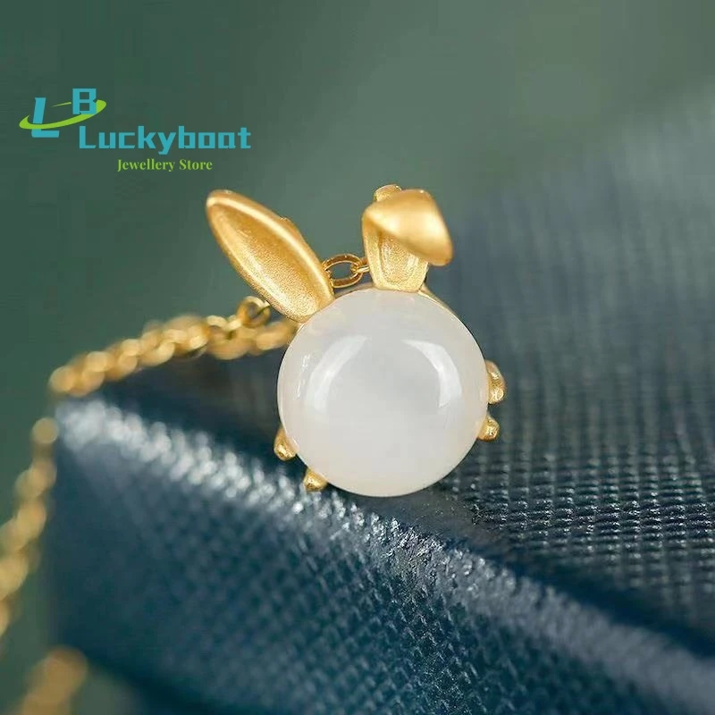 Независимая конструкция необычная женская подвеска из натурального нефрита