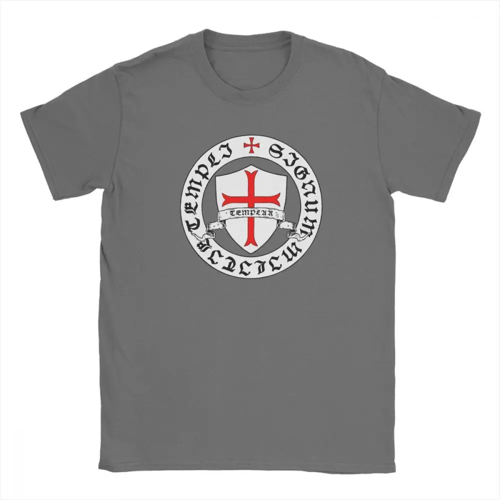 

Knights Templar Tshirt Men's T Shirt 12th Century Seal Holy Grail Crusades Tees Short Sleeve T-Shirt Cotton Best Gift Idea Tops