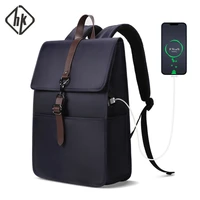 hk men backpack laptop 15 6 inch elegant mens backpack with usb charging backpack female for casual business college work blue