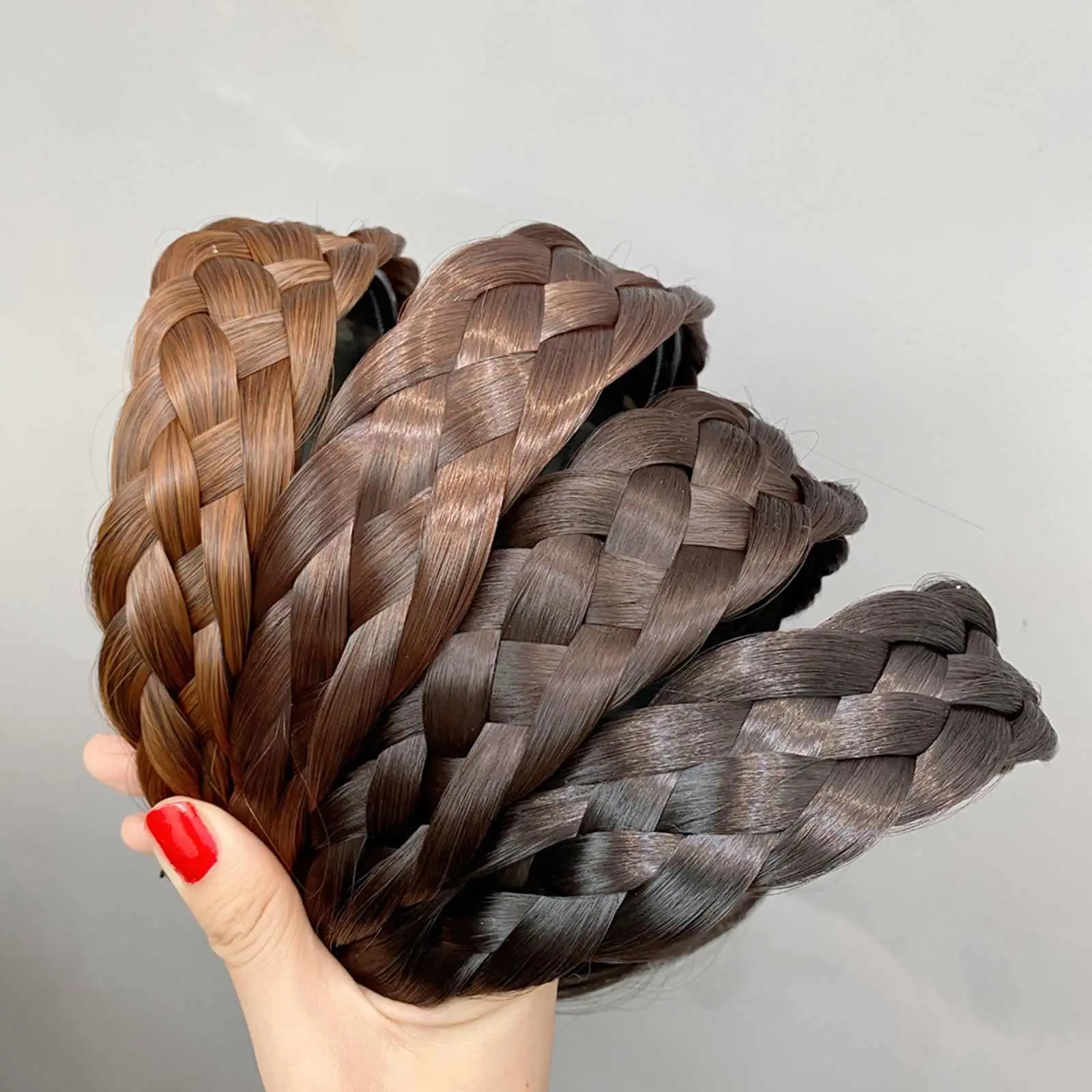 

Six-strand Braid Wig Twist Headband Widened And Thickened Fishbone Braid Hairband For Women With Teeth Non-slip Hair Accessories