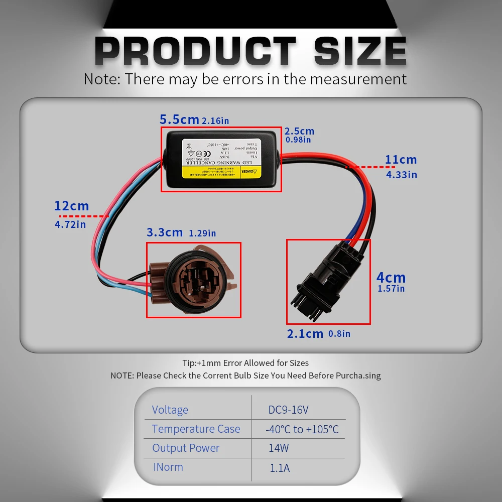 

1 шт. автомобильный светодиодный декодер Canbus BA15S 1156 1157 PY21W 7443 7440 светодиодный светильник без ошибок резистор нагрузки предупреждающий датчик анти-мерцание