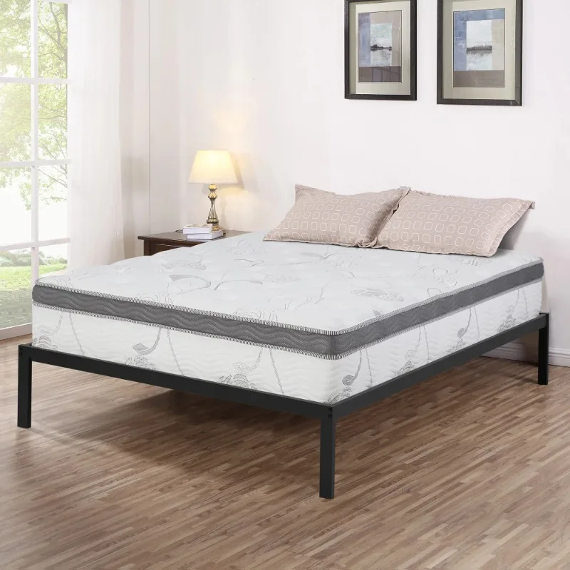 

14'' Platform Metal Bed with Wood Slats, King