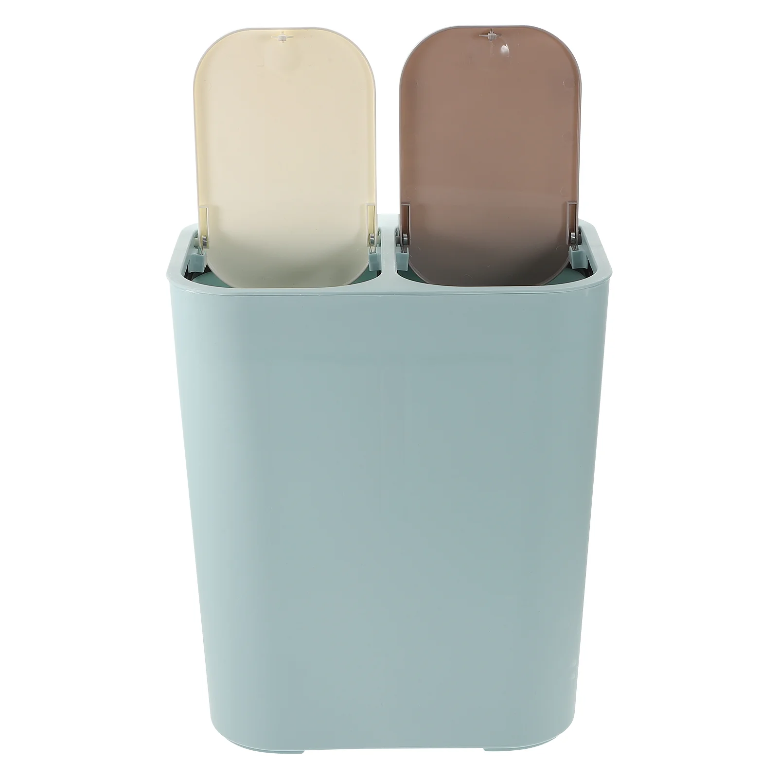 

Container Sorting Trash Can Stainless Steel Containers Lids Recycling Bin Pp Dual Trashcan