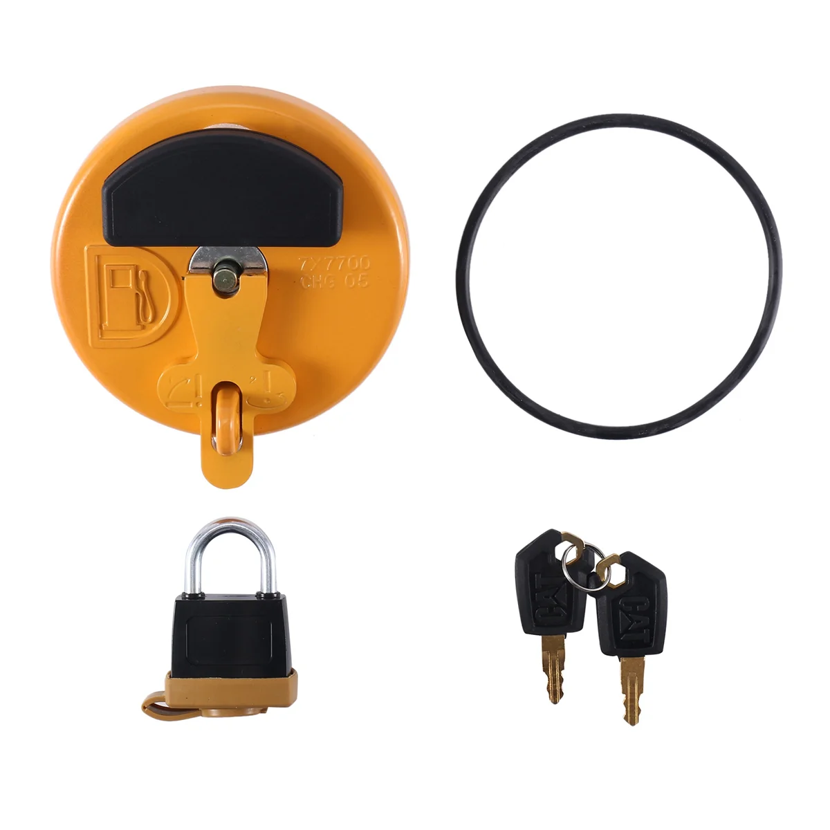 

Locking Fuel Tank Cap with Padlock 7X7700 for Excavator D6R D5C 311D 312D 320C 320D 321D 323D