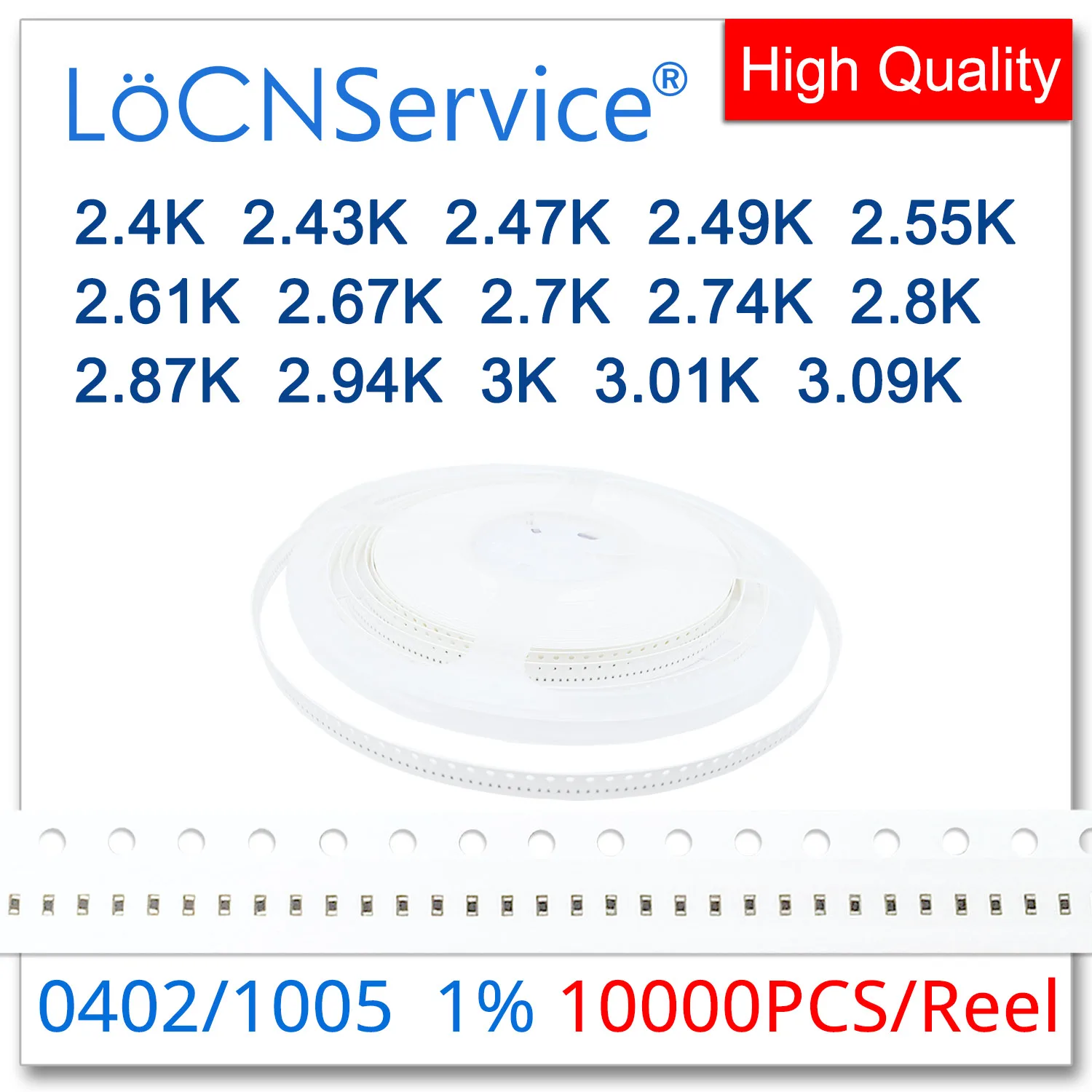 

LoCNService 0402 1% 10000 шт. 2,4 K 2,43 K 2,47 K 2,49 K 2,55 K 2,61 K 2,67 K 2,7 K 2,74 K 2,8 K 2,87 K 2,94 K труба из углеродистого волокна 3K 3,01 K 3,09 K 1005 резистор