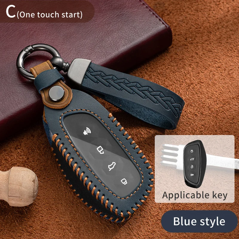 

Для Great Wall Haval H6 2024 H9 2024 H2 M6 Cool Dog Plus Dragon F7 F7X F7H H8 H3 Кожаный чехол для ключей автомобиля Аксессуары для брелоков