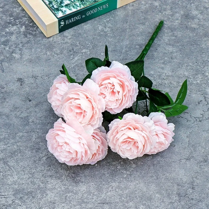 

Valentine's Day Gift,Artificial Flower 37cm7 Head Peony Rose Flower,Wedding Hotel,Home Living Room Decoration Flower Arrangement