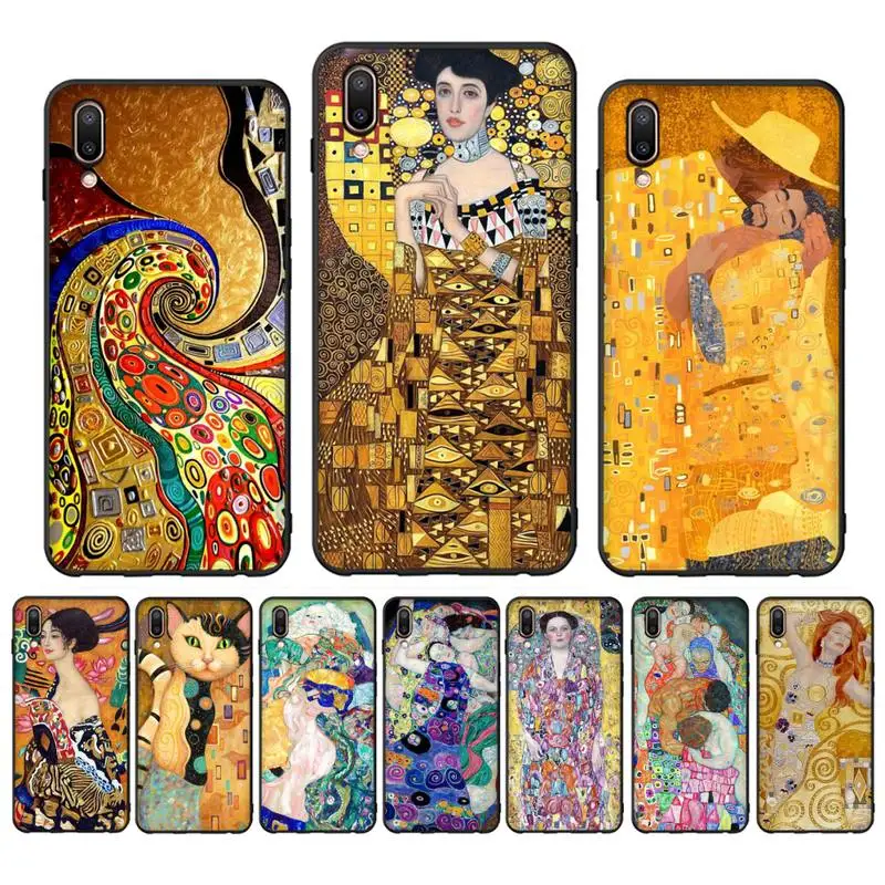 

Kiss by Gustav Klimt Phone Case Case For Oppo Reno Realme C3 6Pro Cover For vivo Y91C Y17 Y19 Funda Capa