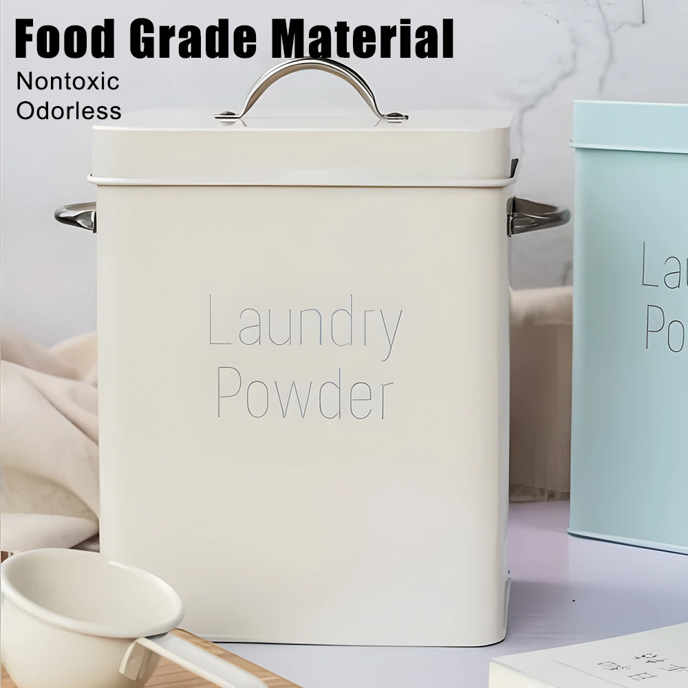 3 Кг Бытовой Контейнер Для Стирального Порошка С Мерным Стаканчиком Банка