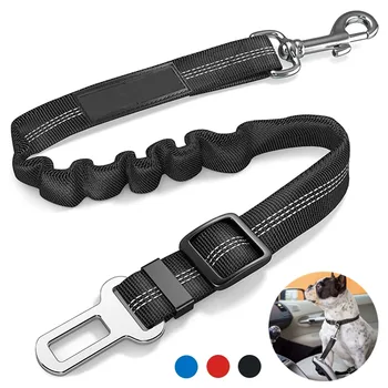 Hund Sitz Gürtel Auto Seatbelt Harness für Hunde Einstellbare Langlebige Nylon Reflektierende Bungee Stoff Leine Auto Reise Lieferungen für Pet 1