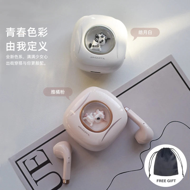 

Unicorn Bluetooth Headset True Wireless Binaural Noise Reduction Half In Ear Game For Boys And Girls Cute Earphones