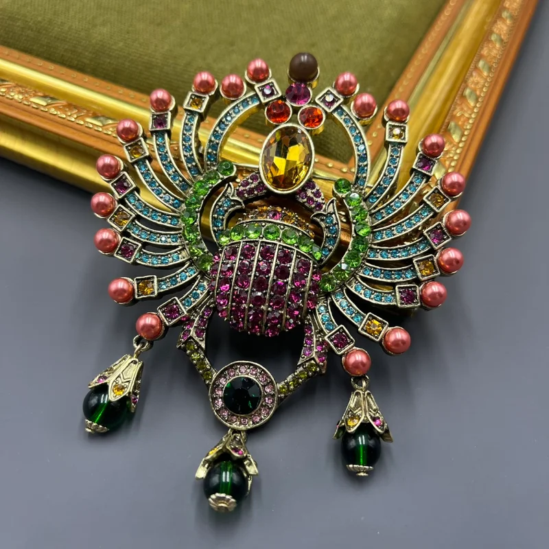 

Timeless Wonder Fancy Zirconia XL Spider Brooch Pins for Women Designer Jewelry Gown Runway Rare Luxury Brand Gift Vintage 5381