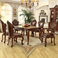 custom european carved table and chair combination american classical deluxe rectangular table home