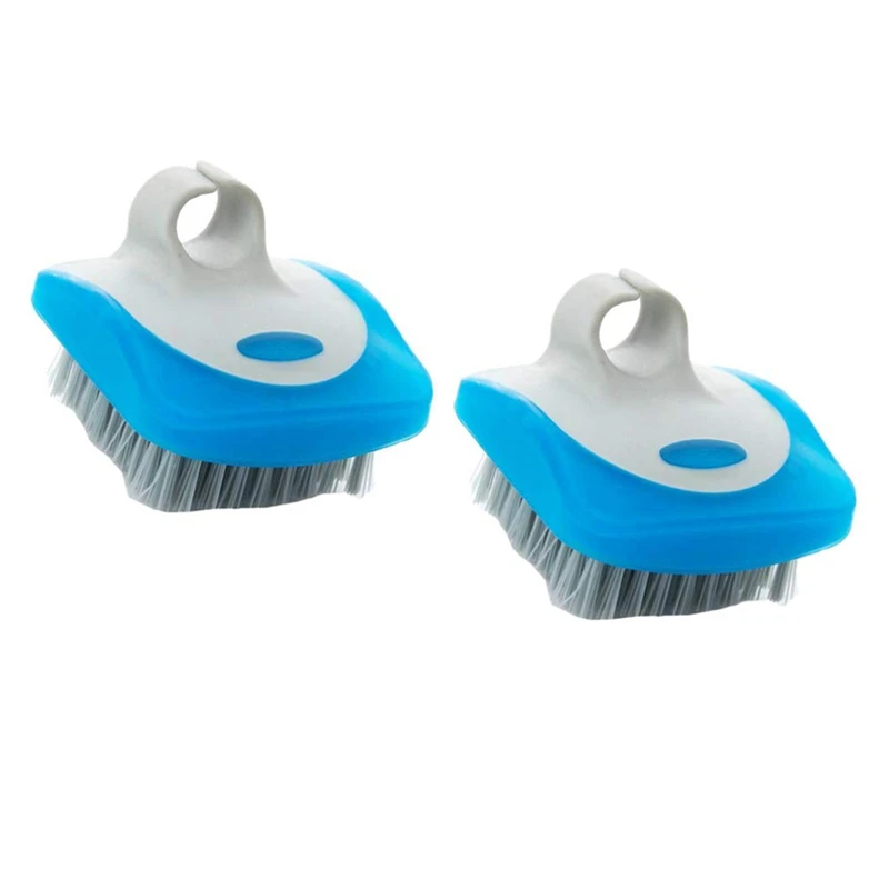 

Kworld 2Pcs Vegetable Cleaning Brush Plastic Decontamination Brush Kitchen Fruit Potato Mushroom Cleaning Tool (Random Color)