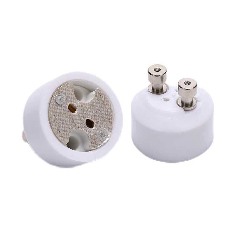 

1PC White GU10 To MR16 Socket Base Halogen Light Bulb Lamp Adapter Converter High Temperature Resistance Conversion Lamp Holder