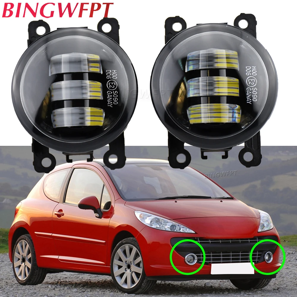 

2 Pieces Car Fog Light LED Lamp Daytime Running Light DRL H11 12V For Peugeot 107 307 407 607 308 408 2008 3008 207 2006-2012