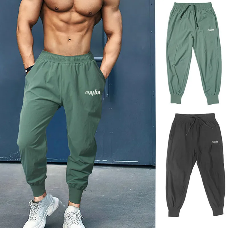 

Мужские спортивные брюки, свободные поглощающие пот штаны для бега, быстросохнущие, для весны и лета