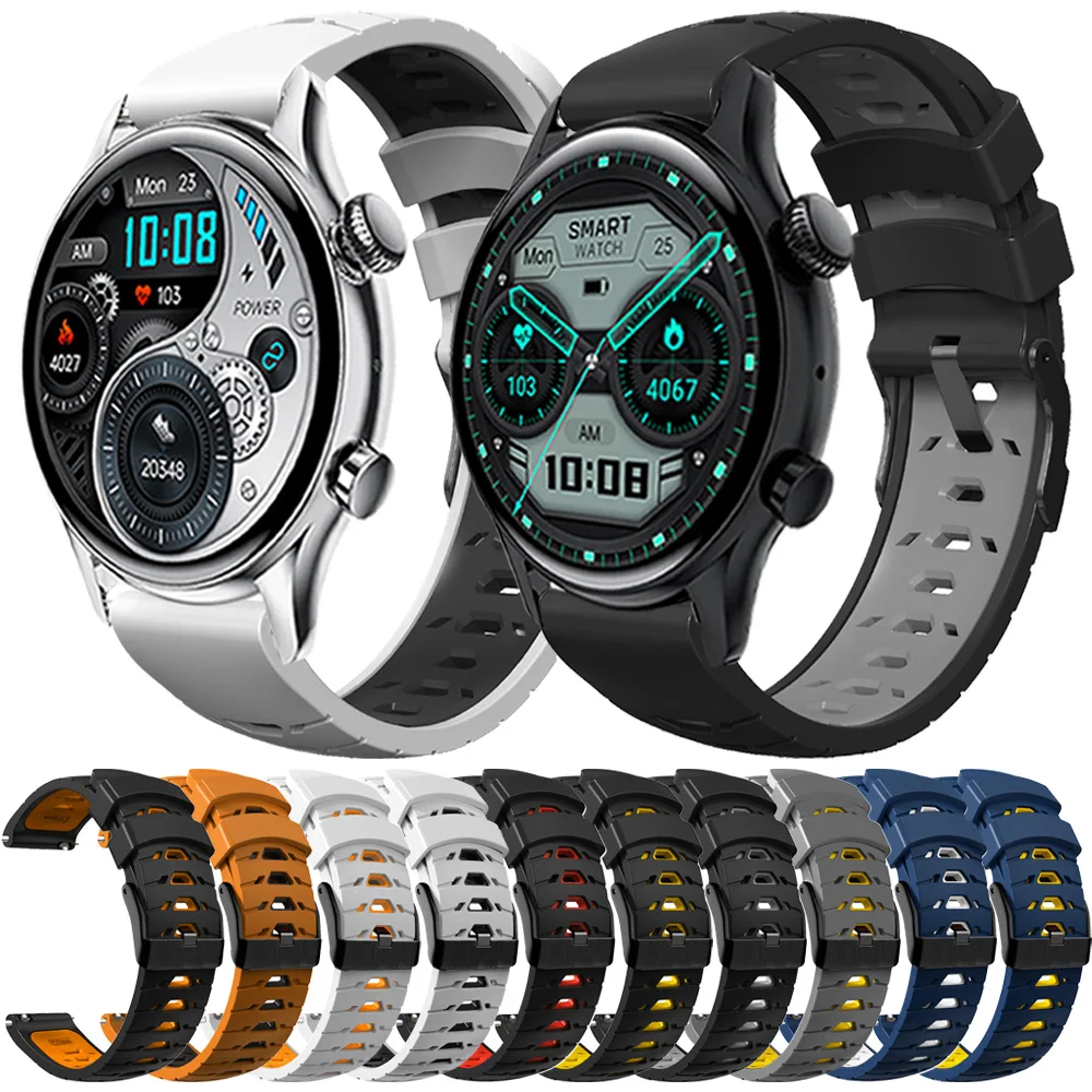 

Ремешок силиконовый для COLMI M40 I30, сменный спортивный браслет для COLMI P8 Plus Pro P9 P12 V23 V31 Land 2S, 20 мм 22 мм