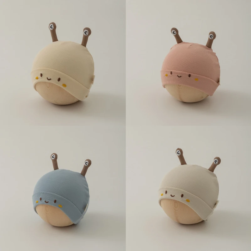 Детская осенняя дышащая шапочка из чистого хлопка с шинами для новорожденных